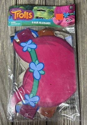 DreamWorks Trolls 8 Hair Headbands New Party Supplies - Image 1 of 2