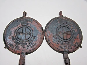 Vintage American #8 Griswold Cast Iron Waffle Maker 885 & 886 Patent Dec. 1908 - Picture 1 of 5
