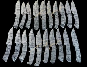 LOT OF 20pcs HANDMADE DAMASCUS STEEL BLANK BLADE SKINNER  8INCHES HUNTING KNIVES - Picture 1 of 3