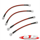 Red 4PC F+R Racing Stainless Steel Brake Line Kit For 2002-2009 Audi A4 S4 B6 B7 Audi S4