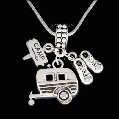 Joyería de camping RV cámper remolque campamento senderismo excursionista aire libre aventura collar Foto 1 de 4