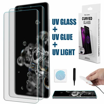 Für Samsung S25 Ultra/S24/S23+ UV Liquid Full Hartglas Displayschutzfolie - Bild 1 von 4