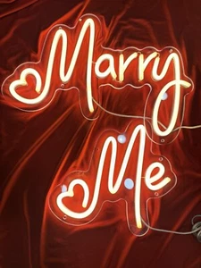 Marry Me Neon Sign Dimmable Marry Me Letters That Light Up... - Picture 1 of 2