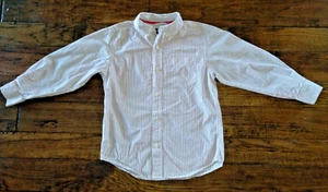 EUC! Boys Childrens Place Collared Red Striped Dress Shirt Size 5/6 - Picture 1 of 1
