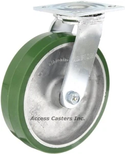 Rueda de placa giratoria Albion 16PD08201S 8"" x 2"", rueda de polietileno, capacidad 1250 libras - Imagen 1 de 5