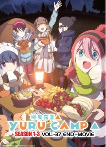 DVD Anime Laid-Back Camp TV Series Season 1-3 Vol.1-37 End + Movie (Eng Dub&Sub) - Picture 1 of 4