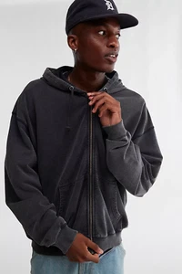 BDG Bonfire Hoodie mit durchgehendem Reißverschluss - schwarz - Größe XXS - neu mit Etikett UVP 59£ - Bild 1 von 13