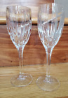 Set of Two (2) MIKASA Crystal UPTOWN 8 1/8" Wine Glasses/Goblets Swirl Cut