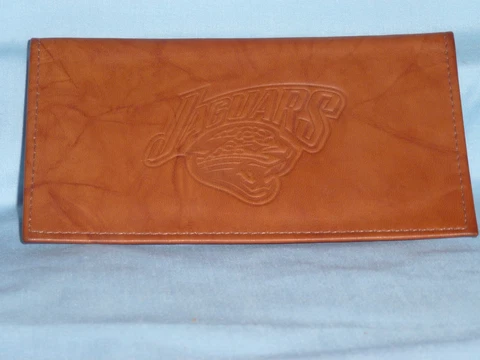 JACKSONVILLE JAGUARS  Leather Checkbook  NEW!  brown Cover