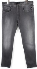 REPLAY Anbass M914 Jeans Men's W36/L34 Slim Fit Faded Stretch Denim Zip Fly Grey
