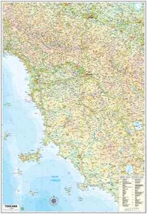 Carta GEOGRAFICA MURALE REGIONE TOSCANA 67 x 100 cm BELLETTI cartina - Bild 1 von 1