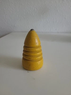 Peitschen-Kreisel Holz Spielzeug Kinder Spaß Beschäftigung alt antik  - Bild 1 von 2