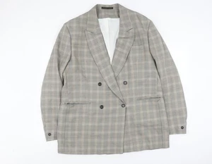 Zara Men’s Grey Check Tweed Blazer - Size 46 - Picture 1 of 12