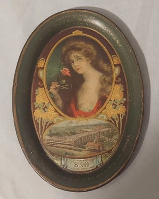 Vintage  Self Advertising Tip Tray for Passaic Metal Ware Co  4.375"  New Jersey - Image 1 of 4
