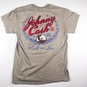 Johnny Cash Walk The Line Graphic 100% Cotton Crewneck Size M - Bild 1 von 3