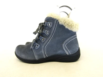 Earth Womens Size 6.5 M Gray Suede Lace Up Zip Ankle Fashion Boots Booties - Image 1 of 4