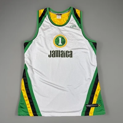 Camiseta deportiva de baloncesto AND1 Y2k de colección Jamaica Bob Marley Zion para hombre XL blanca RARA Foto 1 de 4