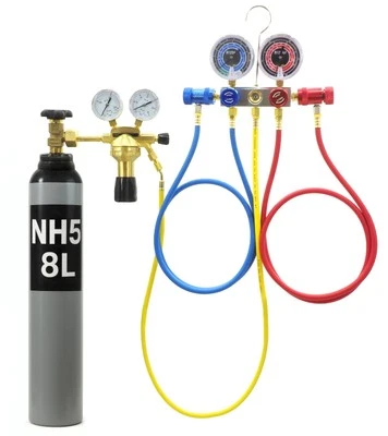 BESTSCHWEISSEN.DE Klimaanlagen Diagnose Tester R134A R1234YF + Stickstoff/NH5 Flasche Minderer Set