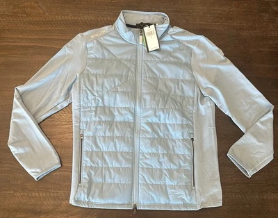RLX Ralph Lauren Men's Golf Hybrid Mockneck Quilted Jacket - Light Blue Size L - Image 1 of 4