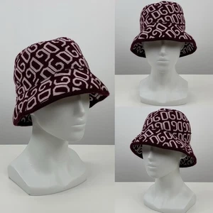 Cappello vintage DOLCE & GABBANA D&G Italia unisex monogramma lana/acrilico secchiello OS - Foto 1 di 14
