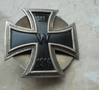 Orden Preußen 1wk Eisernes Kreuz 1 Klasse EK Unterscheibe Mutter 800 Silber - Bild 1 von 4