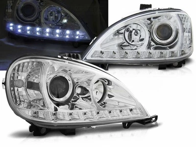 Led Scheinwerfer Set in chrom für Mercedes Benz W163 ML 09.2001-2005 - Bild 1 von 3