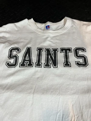 Camiseta De Colección Saints Grande Russell Athletic EE. UU. Algodón Grande Desvanecido NFL Talla 50 Foto 1 de 4