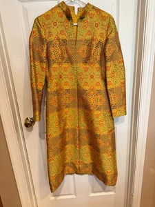 DESIGNER ADELE SIMPSON 1970’s Silk Dress True Vintage SZ.10 ZIPPER BACK LINED - Picture 1 of 7