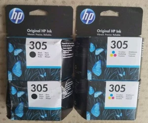 4 x Original Tintenpatronen: 2 x HP 305 Schwarz + 2 x HP 305 Dreifarbig - Bild 1 von 5