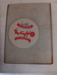 Don Mattingly Signed Mattingleys Restaurant Coaster New York Yankees - Picture 1 of 2