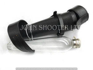 Frasco de vidrio para montar a caballo y funda de cuero **GRABADO LÁSER PERSONALIZADO GRATUITO** - Imagen 1 de 12
