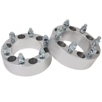 2Pcs 2" 6x5.5 Wheel Spacers 12x1.5 Silver For 1989-2021 Mitsubishi Montero Sport Foto 1 de 4