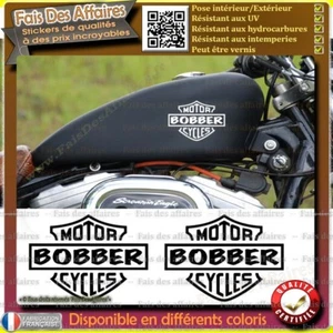 2 stickers autocollant bobber motorcycle custom chopper moto réservoir decal hd - Picture 1 of 1
