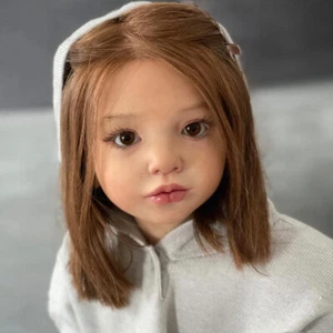 Riesiges Teil zum Selbermachen 40 Zoll Reborn Baby Puppe bemalt Kit Kleinkind mit Stoffkörper Augen Geschenk - Bild 1 von 4