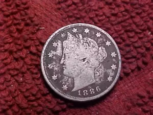 1886 Liberty V Nickel - ONE OF THE KEYS TO THE SET - HARD TO FIND! - Picture 1 of 2