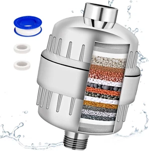 20-Stage Shower Head Filter Purifier Chlorine Removal for Hard Water Softener - Picture 1 of 8