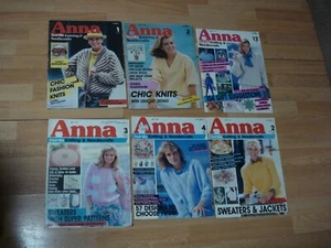 Anna Burda Knitting & Needlecrafts Magazines Lot of 6 1985-1987 - Picture 1 of 1
