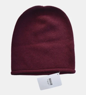 Новый WOLFORD «Port Royale» бордовый 100% кашемир вязаный Beanie шляпа крышка OS/один размер - Изображение 1 из 4