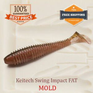 🔥 Keitech Swing Impact Fat Soft Plastic Bait Mold Mould Shad DIY Lure 38-122 mm