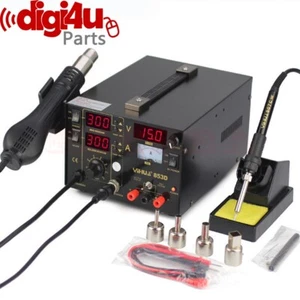 YIHUA 853D 1A 3in1 Soldering Iron Station Welding Hot Air Gun Power Supply - Picture 1 of 8