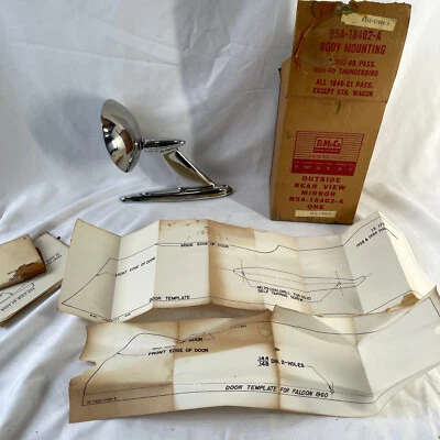NOS 1952-1964 Ford Fairlane Victoria Thunderbird Outside Rear View Mirror OEM - Image 1 of 4