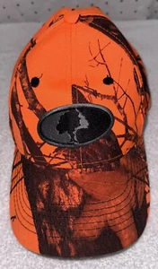Mossy Oak Blaze Orange Men’s Adjustable Baseball Hat Hunting Outdoors Trucker - Picture 1 of 6