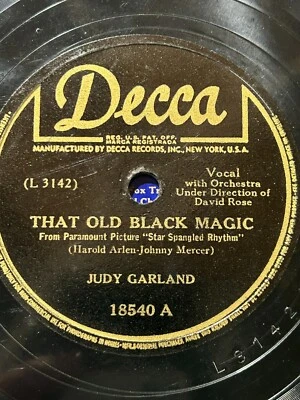 Джуди Гарленд - Старая Черная Магия / Бедная Маленькая Богатая Девочка - DECCA 78 - Изображение 1 из 2