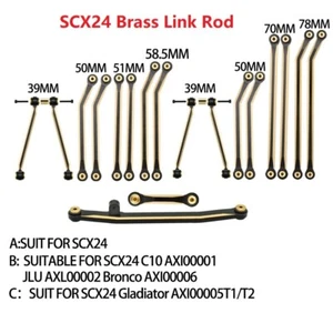 Eslabones de chasis de enlace de dirección de latón CNC para Axial SCX24 JLU C10 Ford Bronco Jeep - Imagen 1 de 17