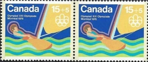🍁Canada  #B6 Pair   "Semi Postal Water Sports"   Brand New 1975 Original Gum - Picture 1 of 2