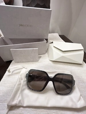 Jimmy Choo Violet Gradient Glitter Sunglasses  - Image 1 of 4