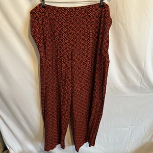 Rocha John Rocha Women’s Red Floral Wide Leg Trousers Size 22 - Picture 1 of 3