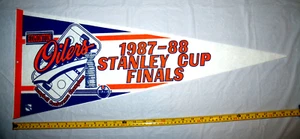 Edmonton Oilers 1987-88 Stanley Cup Finals Orig Full Size Pennant EXC Gretzky - Picture 1 of 3