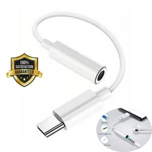 Plug and Play Type C USB-C to 3.5mm AUX Headphone Jack Headse Adapter For iPhone - Picture 1 of 12