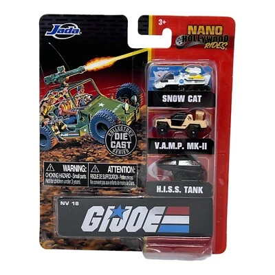 G I Joe NV18 Nano Hollywood Rides Jada Snow Cat, Vamp Mk-Ii , Hiss Tank Die Cast - Image 1 of 2
